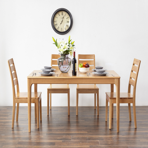 Solid wood dining table