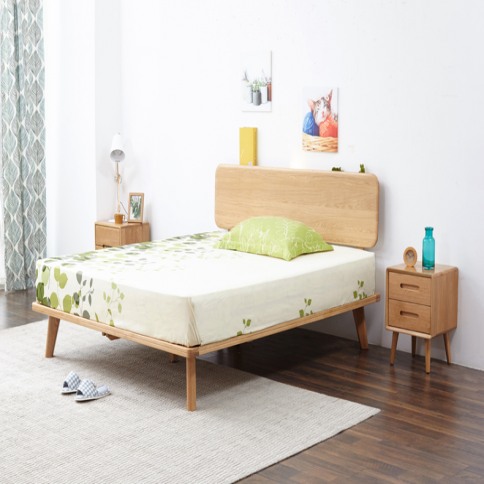 Cloud-topped double bed